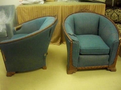 замена обивки кресла